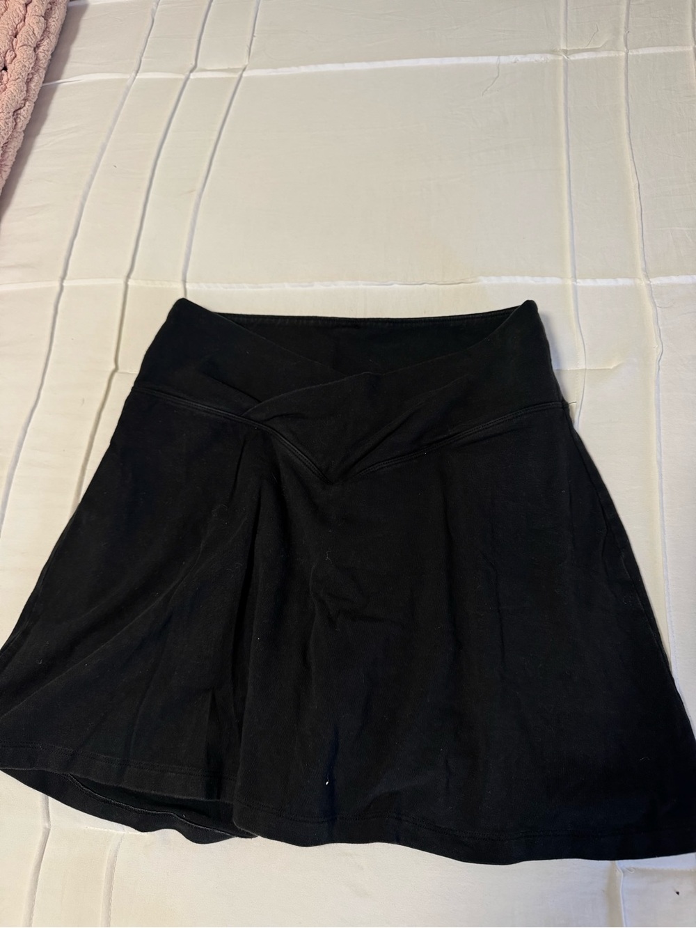 PINK Victoria's Secret Black Circle Skirt with Crossover Waistband